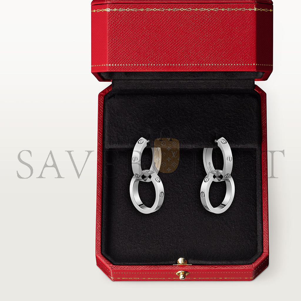 CARTIER LOVE WHITE GOLD EARRINGS B8301500